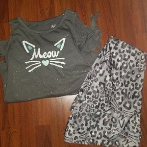 Justice matching outfit size 12.